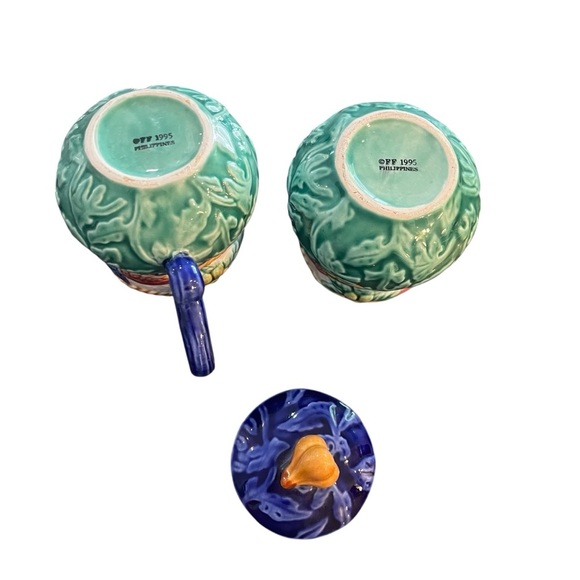 Fitz & Floyd Tuscany Fields Cream And Lidded Sugar Set 1995 Scarce Rare - Picture 8 of 10